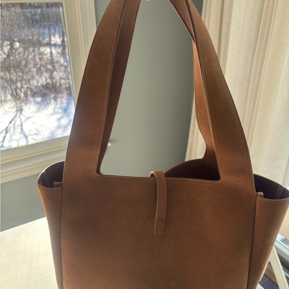 YSL Brown Suede Tote Bag - Picture 3 of 9